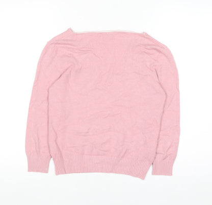 Marks and Spencer Per Una Pink V-Neck Women’s Jumper Size 14