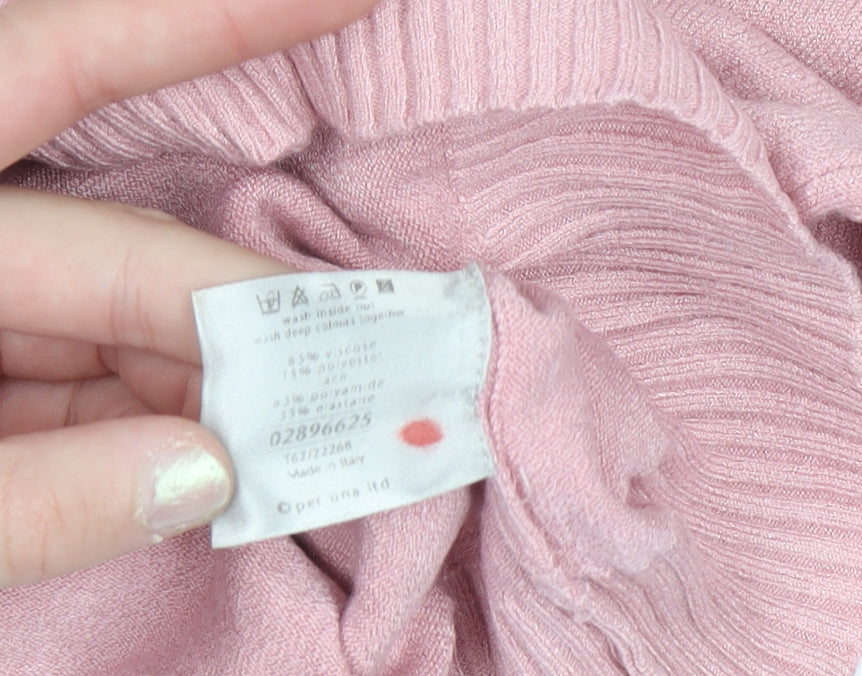 Marks and Spencer Per Una Pink V-Neck Women’s Jumper Size 14