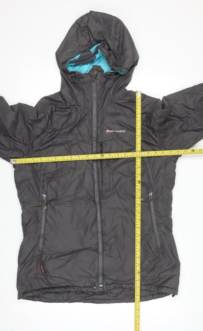 Montane Women's Grey Hooded Puffer Jacket Size 16 Windproof