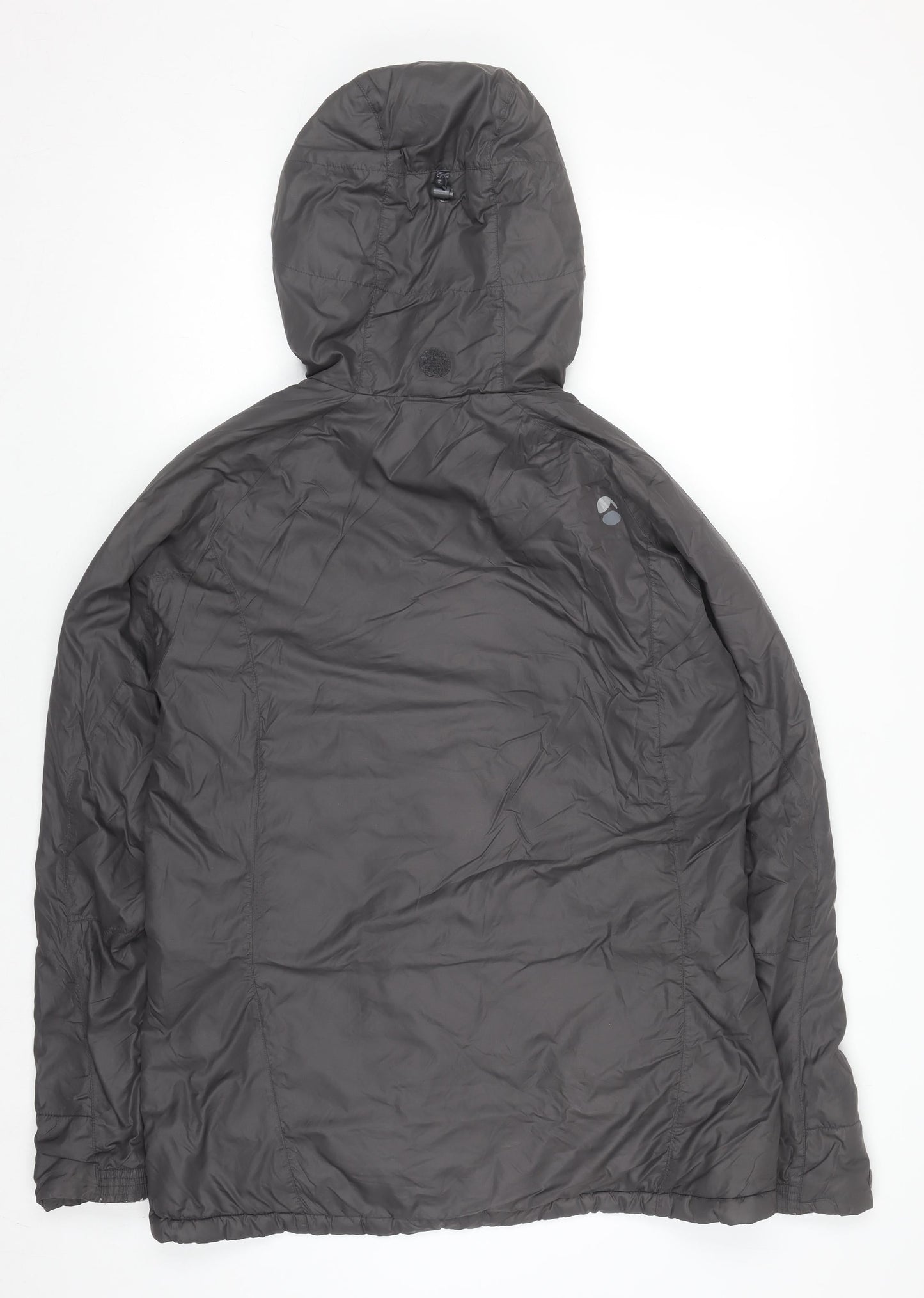Montane Women's Grey Hooded Puffer Jacket Size 16 Windproof