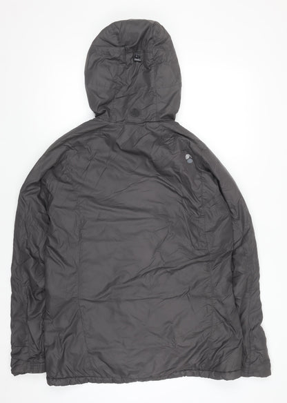 Montane Women's Grey Hooded Puffer Jacket Size 16 Windproof