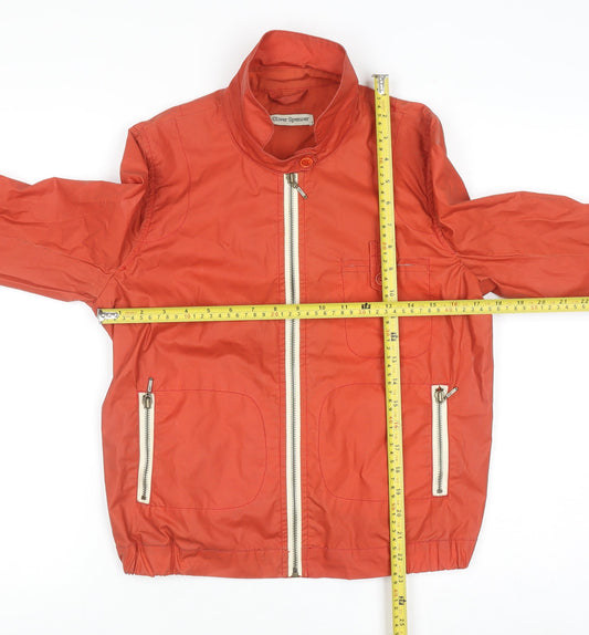 Oliver Spencer Womens Orange Cotton Bomber Jacket UK 10