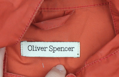 Oliver Spencer Womens Orange Cotton Bomber Jacket UK 10