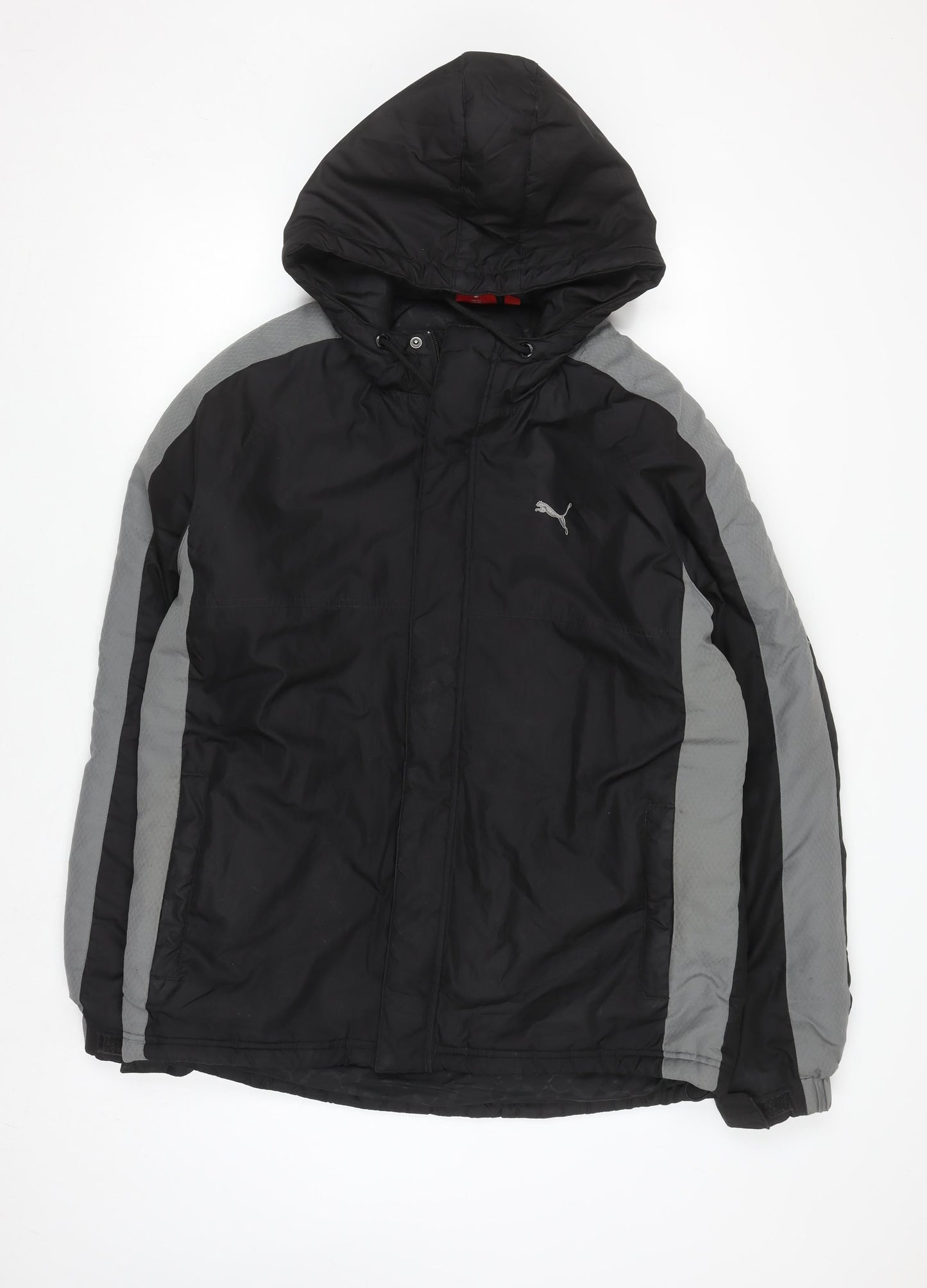 Mens UK Size L PUMA Black Windbreaker Coat