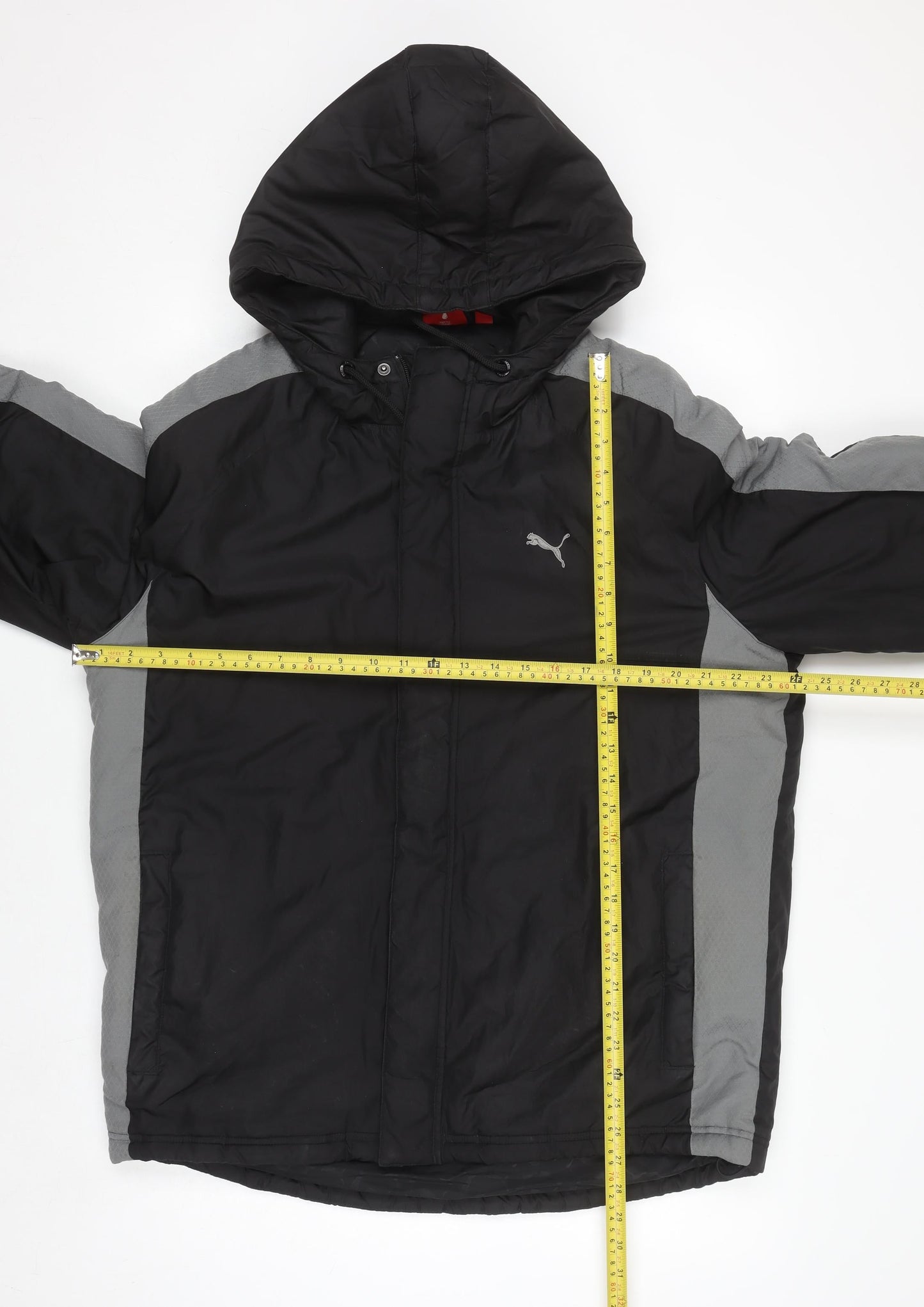 Mens UK Size L PUMA Black Windbreaker Coat