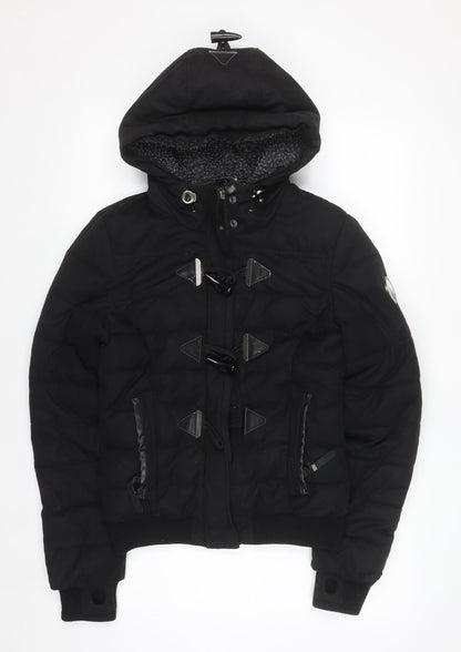 Womens UK Size 8 Superdry Black Puffer Jacket