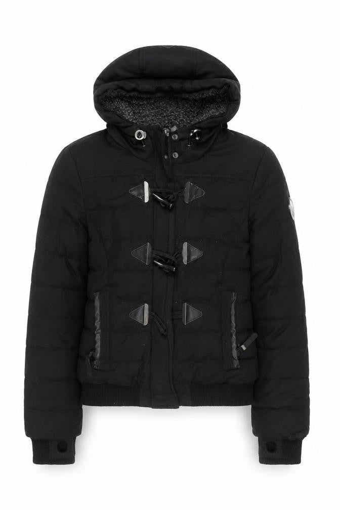 Womens UK Size 8 Superdry Black Puffer Jacket