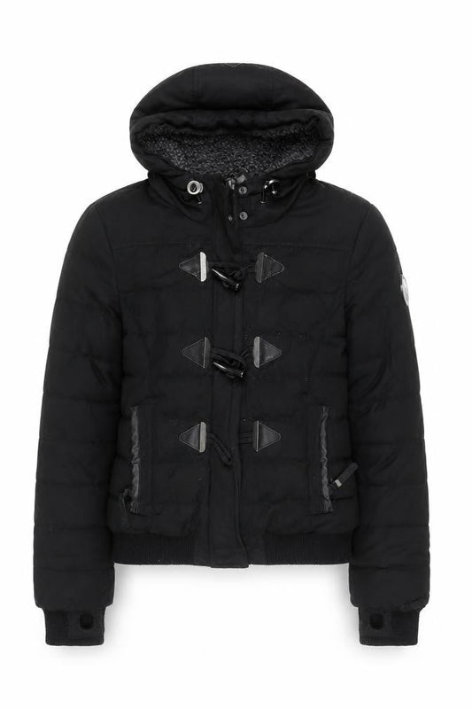 Womens UK Size 8 Superdry Black Puffer Jacket