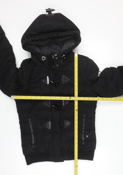 Womens UK Size 8 Superdry Black Puffer Jacket