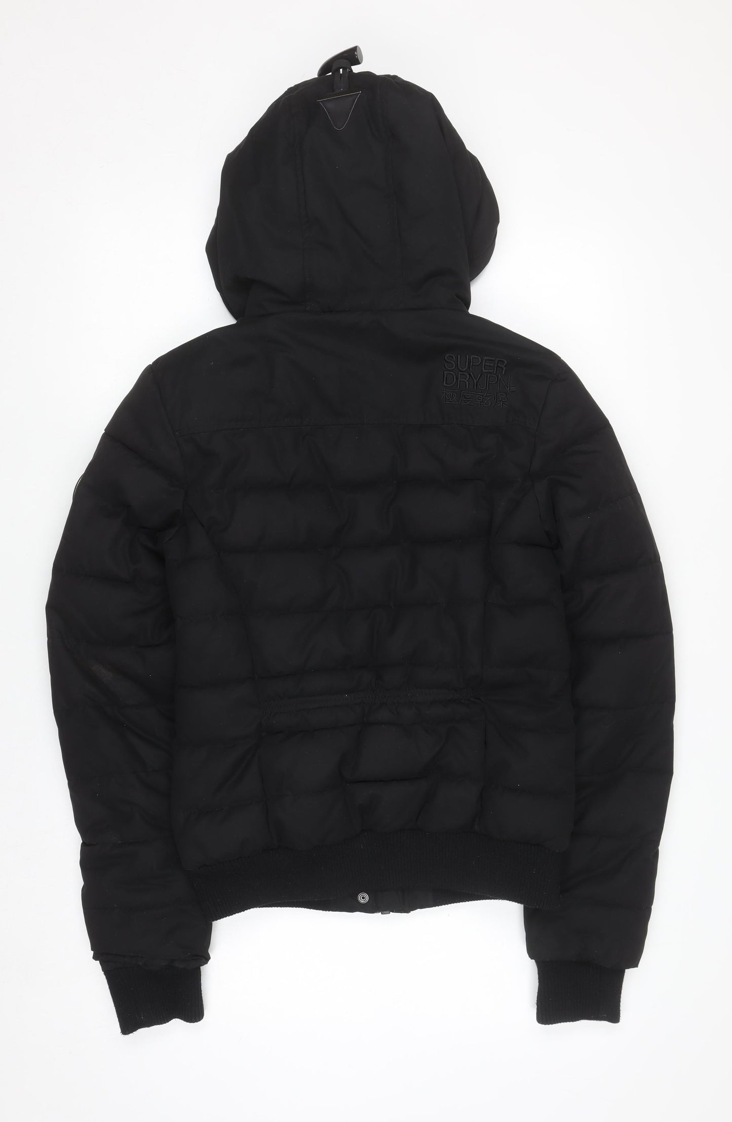 Womens UK Size 8 Superdry Black Puffer Jacket