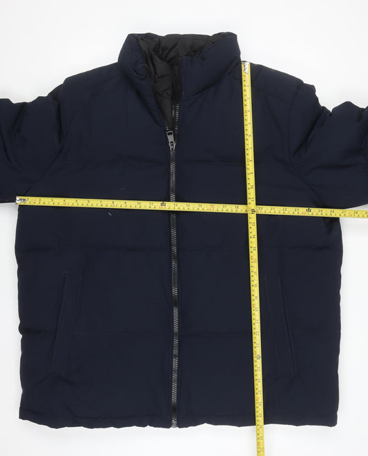 Mens UK Size 3XL Marks and Spencer Blue Puffer Jacket