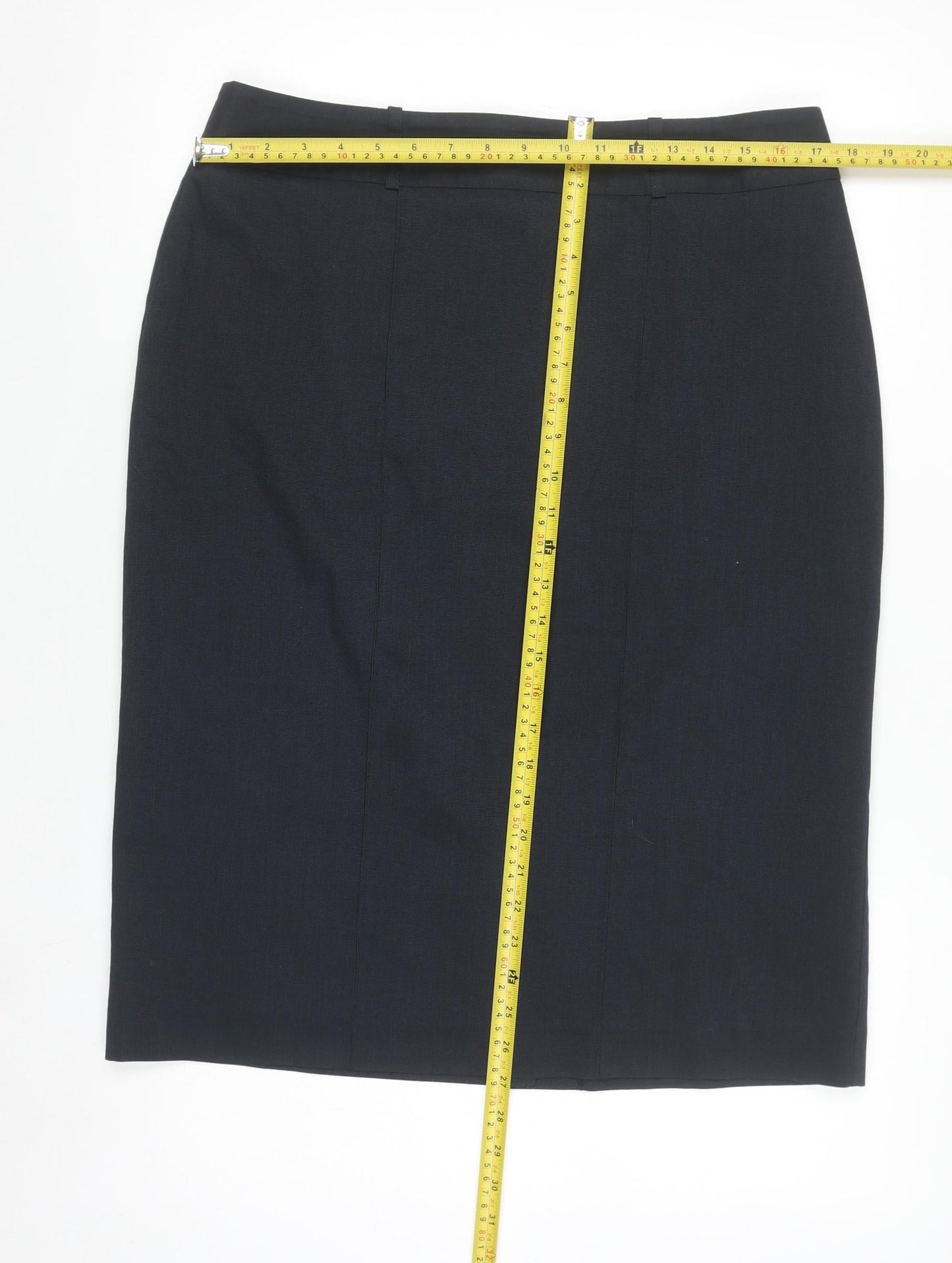 Womens UK Size 14 ICONA Straight & Pencil Twill Skirt