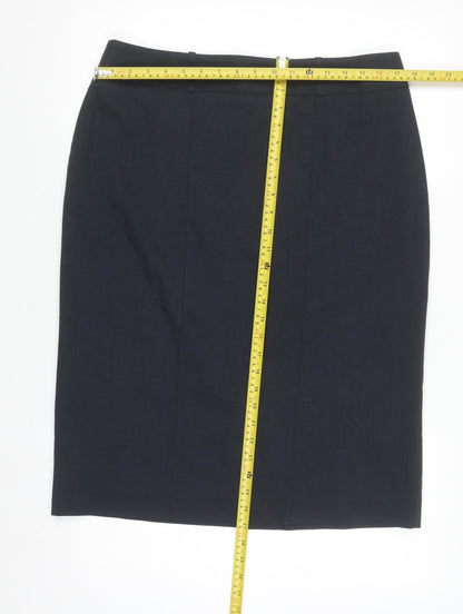 Womens UK Size 14 ICONA Straight & Pencil Twill Skirt