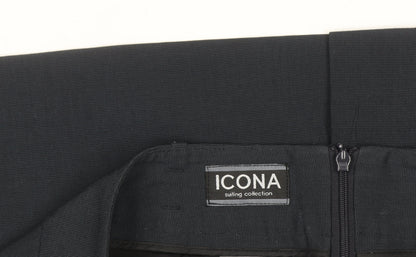 Womens UK Size 14 ICONA Straight & Pencil Twill Skirt
