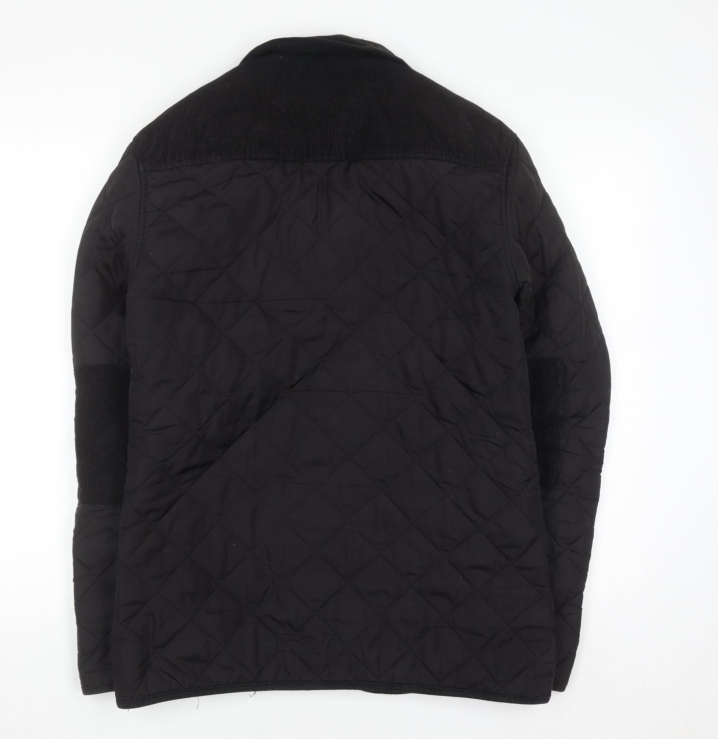 Womens UK Size S Fabric Black Quilted Coat