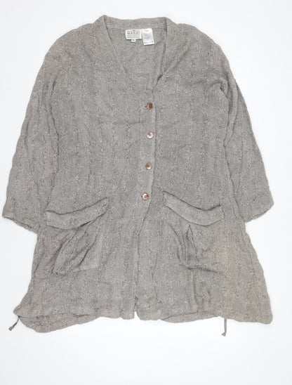 Womens UK Size XL Masai Grey Cardigan Jumper