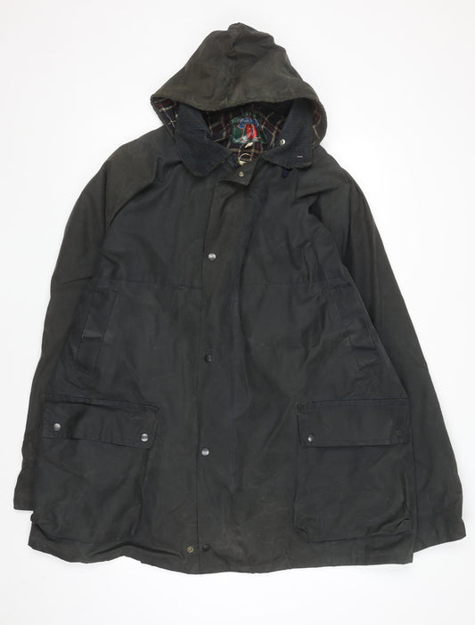 Mens UK Size 2XL Royal Paddock Black Waxed Jacket