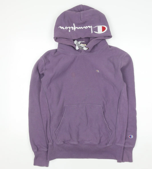 Womens UK Size L Champion Purple Pullover Hoodie