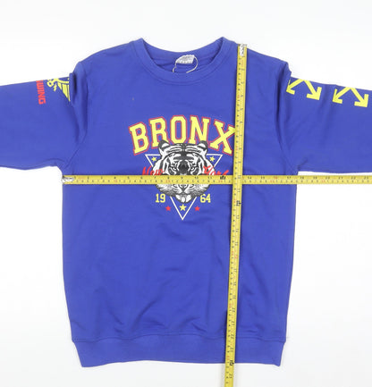 Teens UK Size 164 COMFISH Blue Pullover Sweatshirt