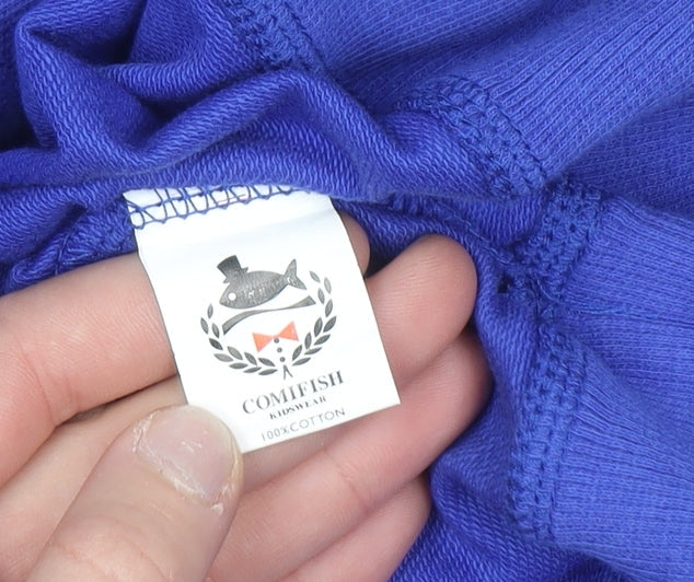 Teens UK Size 164 COMFISH Blue Pullover Sweatshirt