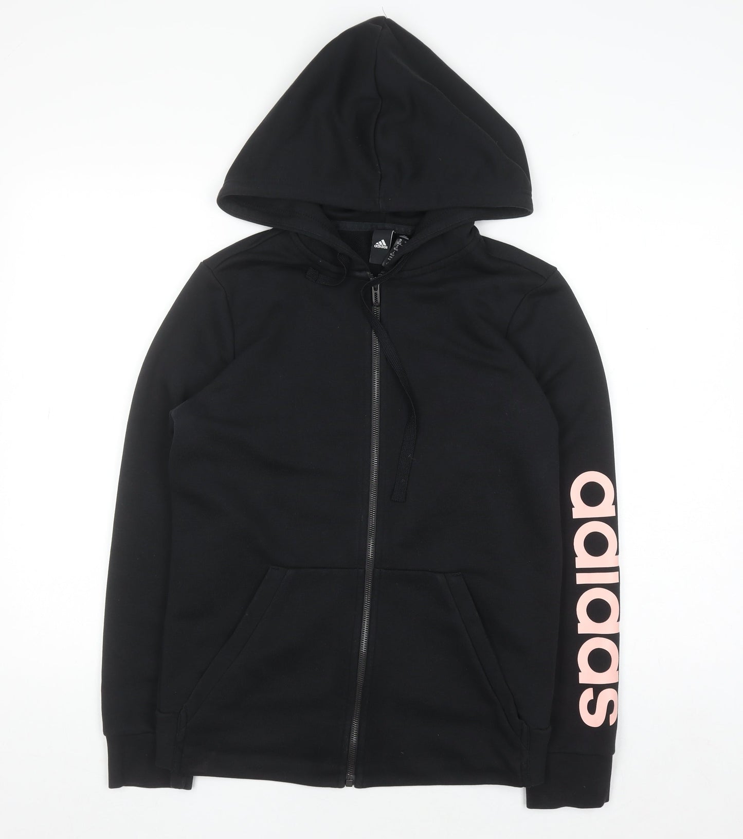 Womens UK Size M adidas Black Full Zip Hoodie