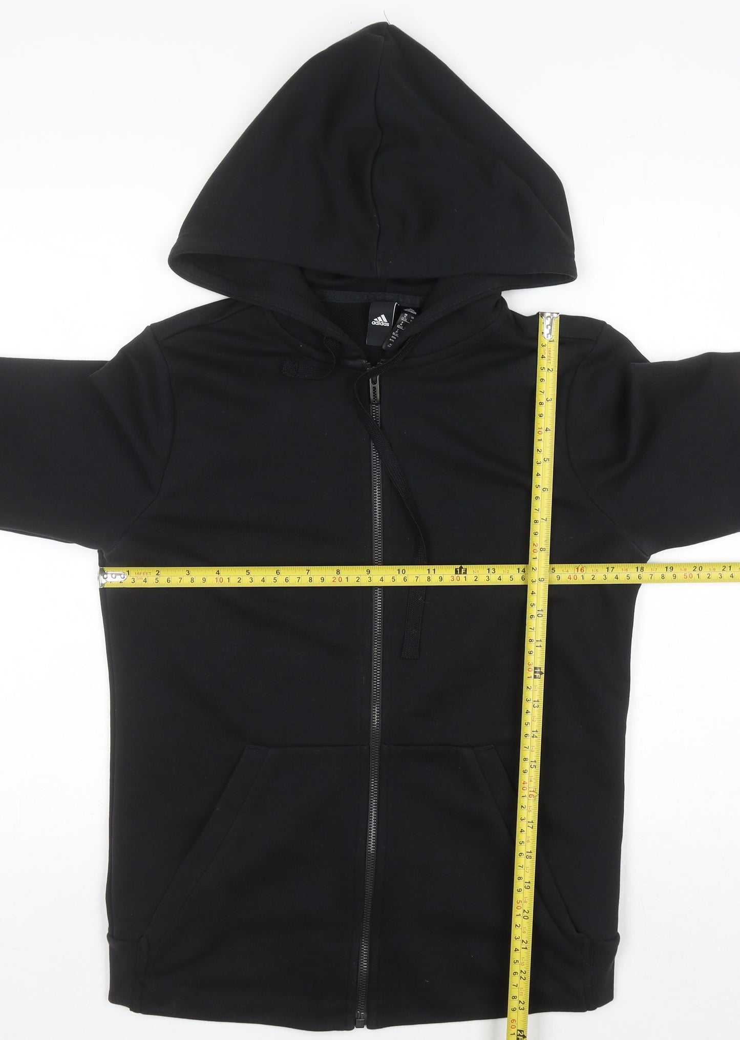 Womens UK Size M adidas Black Full Zip Hoodie