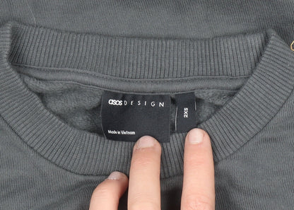 Mens UK Size XS ASOS Grey Pullover Sweatshirt