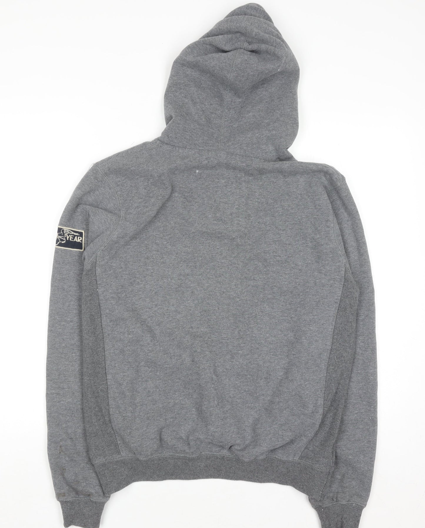 Mens UK Size S Goodyear Grey Pullover Hoodie