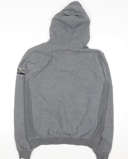 Mens UK Size S Goodyear Grey Pullover Hoodie