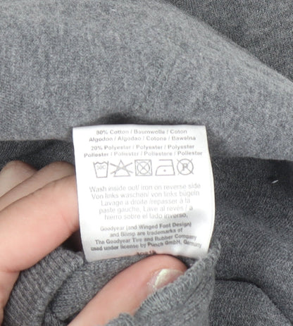 Mens UK Size S Goodyear Grey Pullover Hoodie