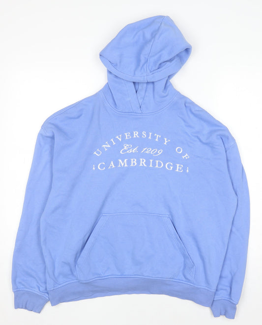 Womens UK Size S H&M Blue Pullover Hoodie