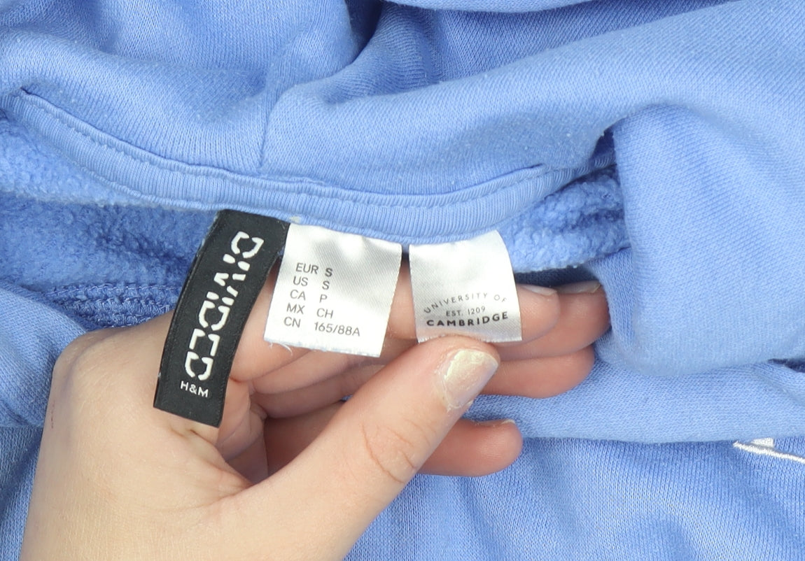 Womens UK Size S H&M Blue Pullover Hoodie