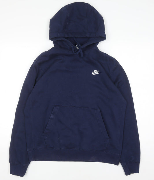 Mens UK Size M Nike Blue Pullover Hoodie