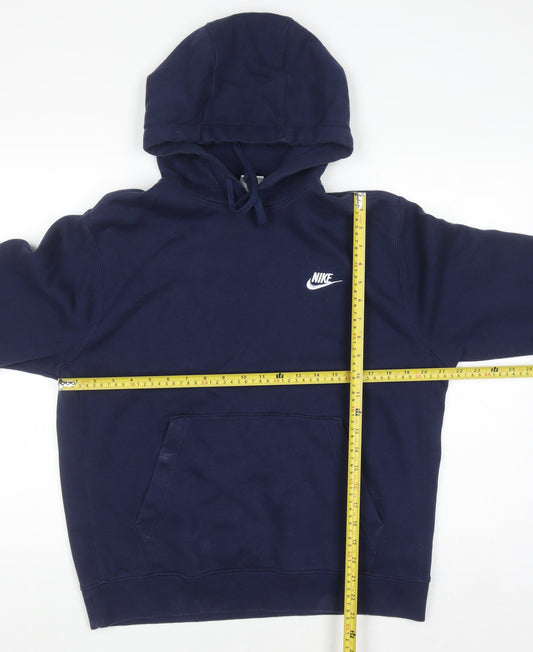 Mens UK Size M Nike Blue Pullover Hoodie