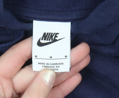 Mens UK Size M Nike Blue Pullover Hoodie