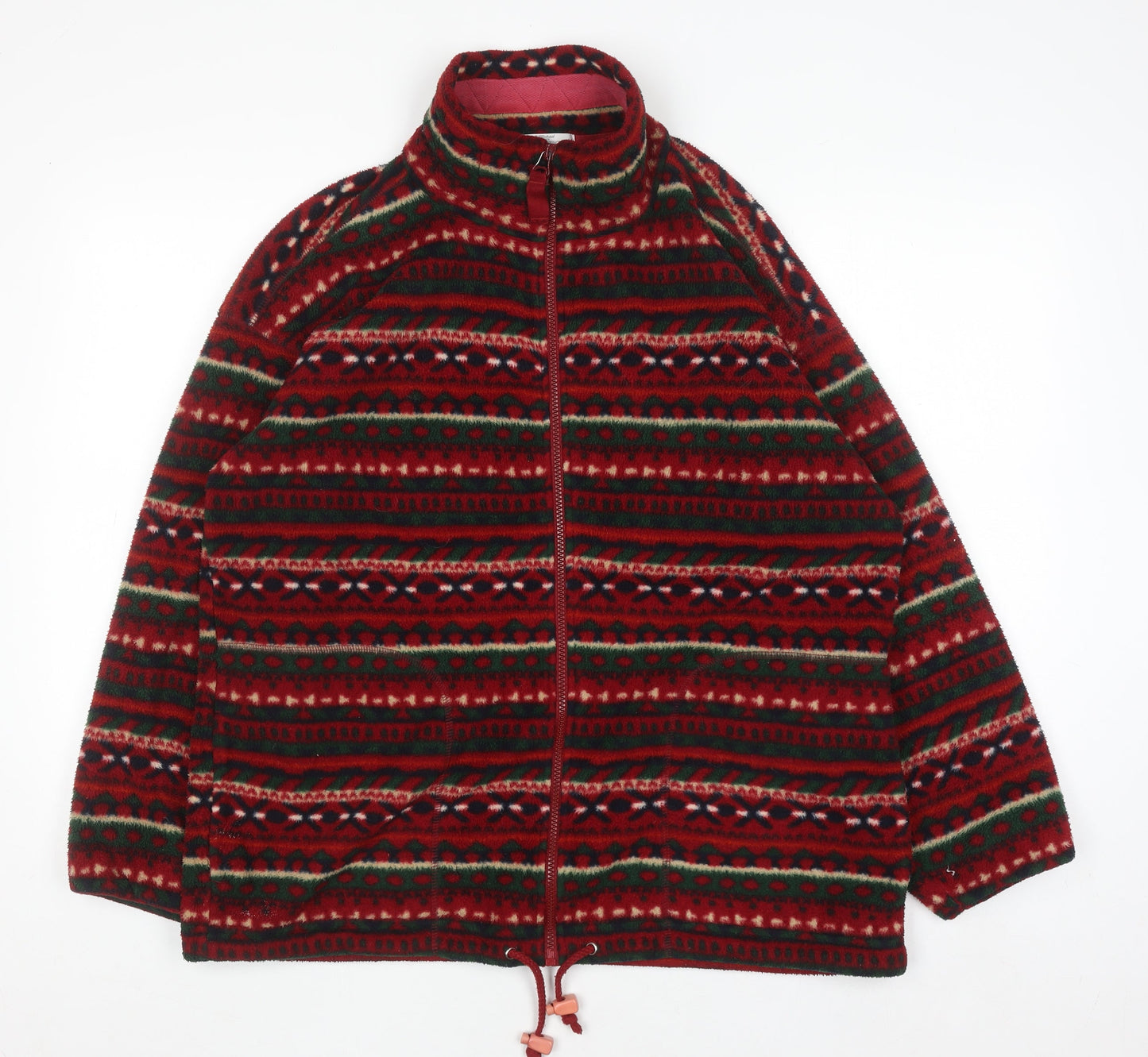 Womens UK Size 12 Marks and Spencer Red Full Zip Sweatshirt