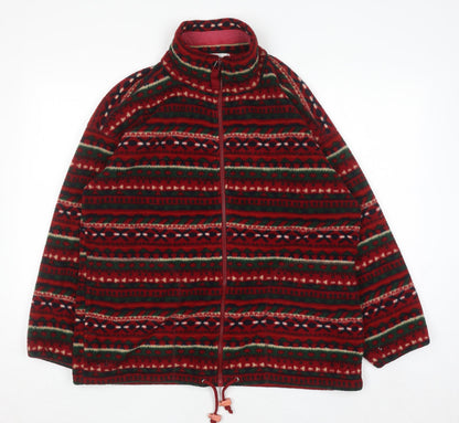 Womens UK Size 12 Marks and Spencer Red Full Zip Sweatshirt