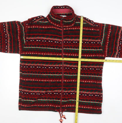 Womens UK Size 12 Marks and Spencer Red Full Zip Sweatshirt
