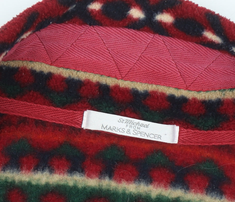 Womens UK Size 12 Marks and Spencer Red Full Zip Sweatshirt