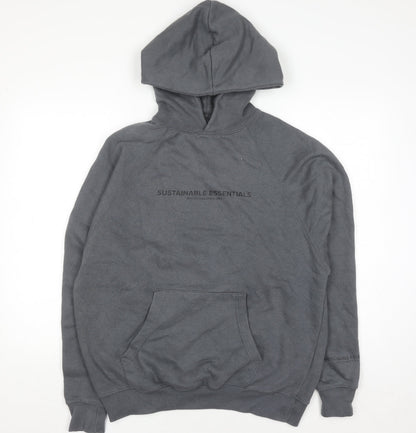 Mens UK Size S EKO Sustainable Essentials Grey Pullover Hoodie