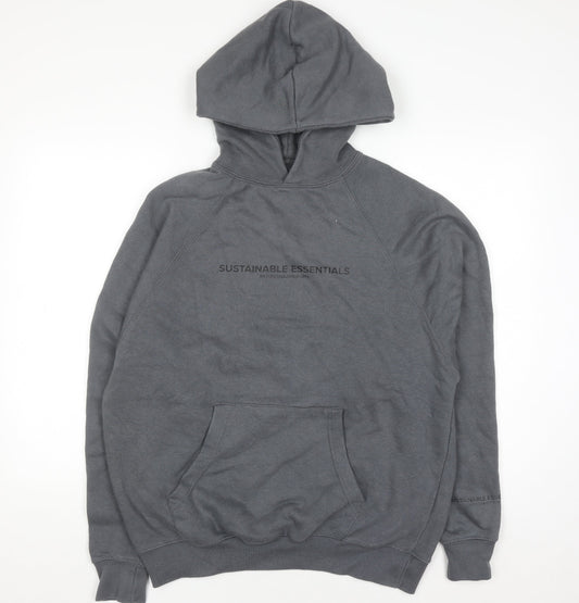 Mens UK Size S EKO Sustainable Essentials Grey Pullover Hoodie