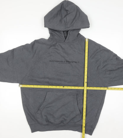 Mens UK Size S EKO Sustainable Essentials Grey Pullover Hoodie