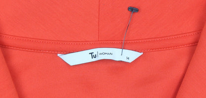 Womens UK Size 14 TU Orange Pullover Sweatshirt