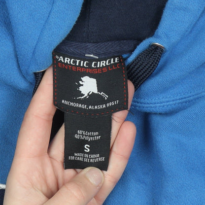 Mens UK Size S Arctic Circle Enterprises LLC Blue Pullover Hoodie