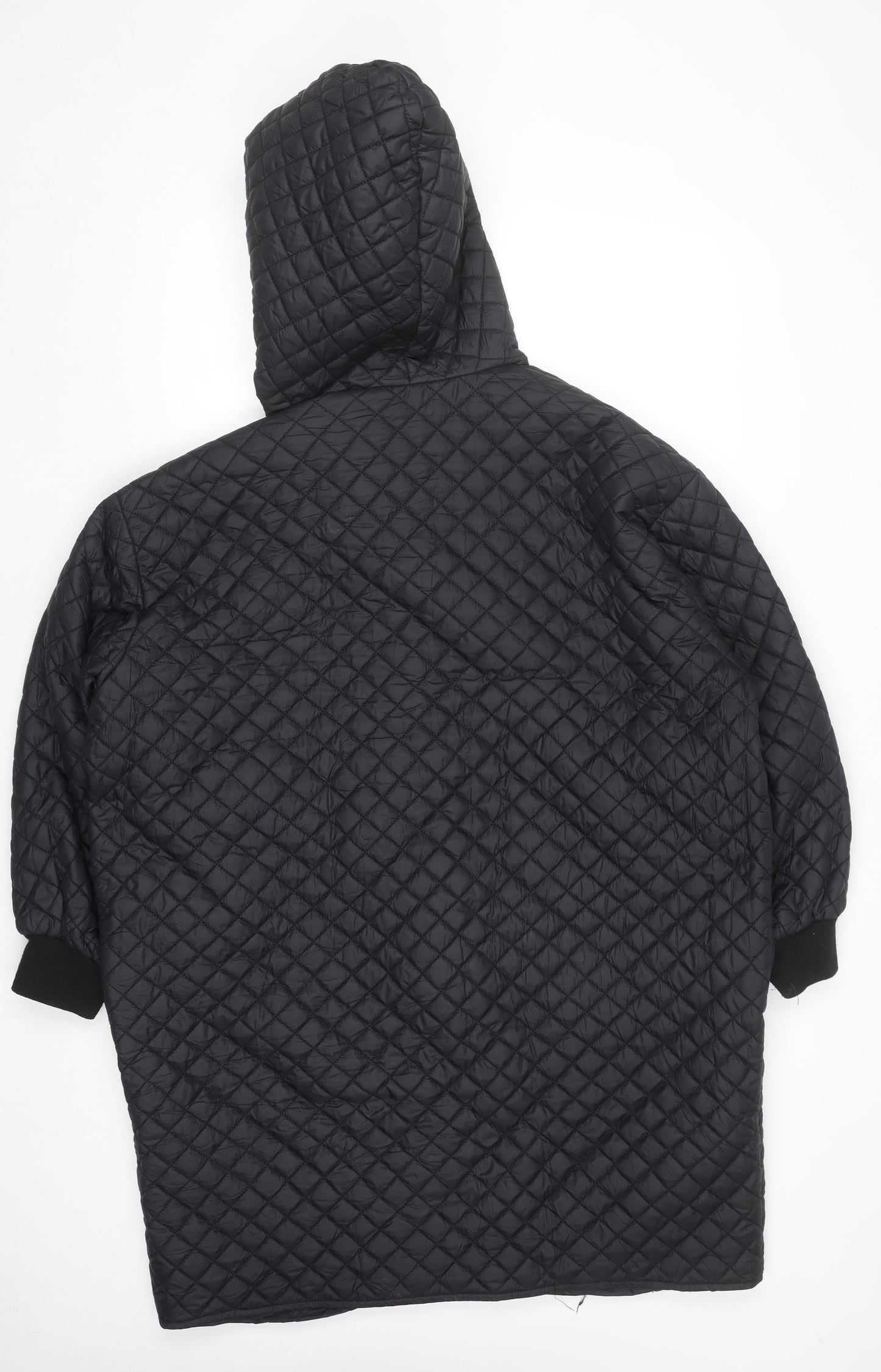Womens UK Size M DECONSTRUCTION Black Quilted Coat
