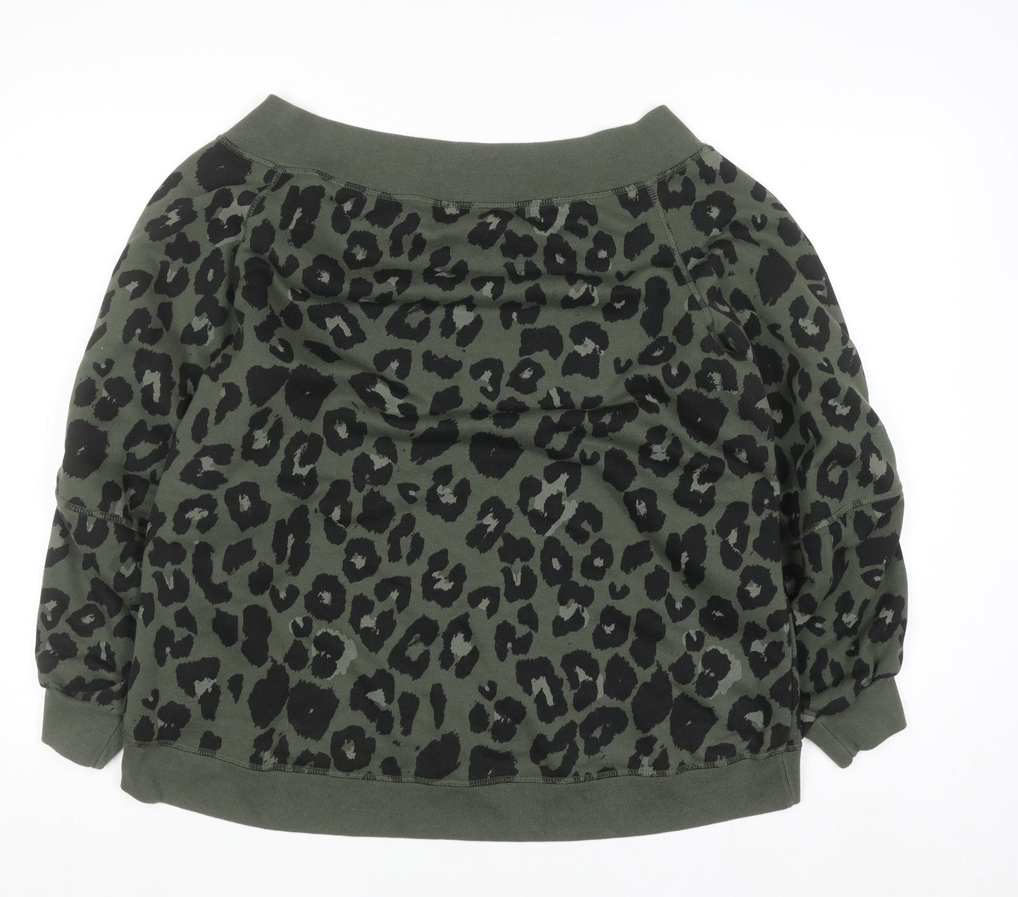 Womens UK Size L River Island Green Pullover Sweatshirt