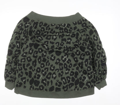 Womens UK Size L River Island Green Pullover Sweatshirt