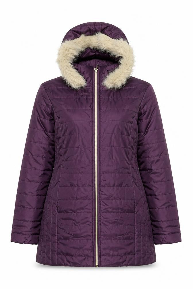 Womens UK Size S nathalie andersen Purple Puffer Jacket
