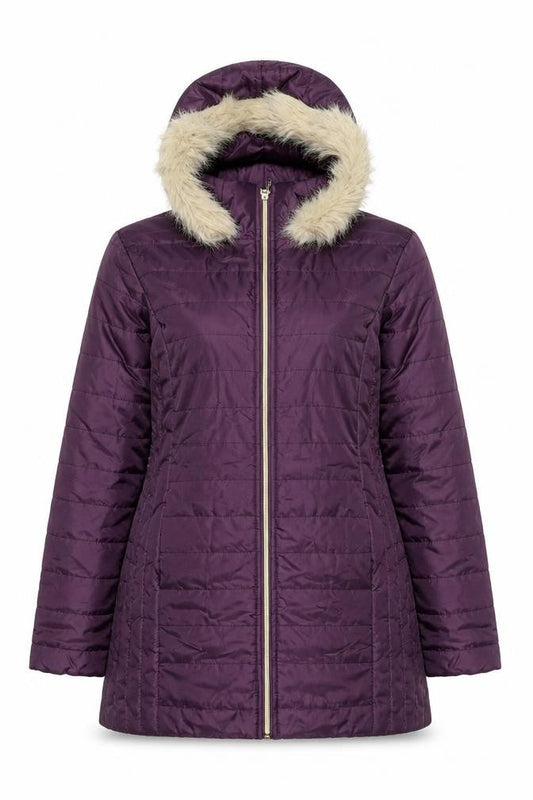 Womens UK Size S nathalie andersen Purple Puffer Jacket