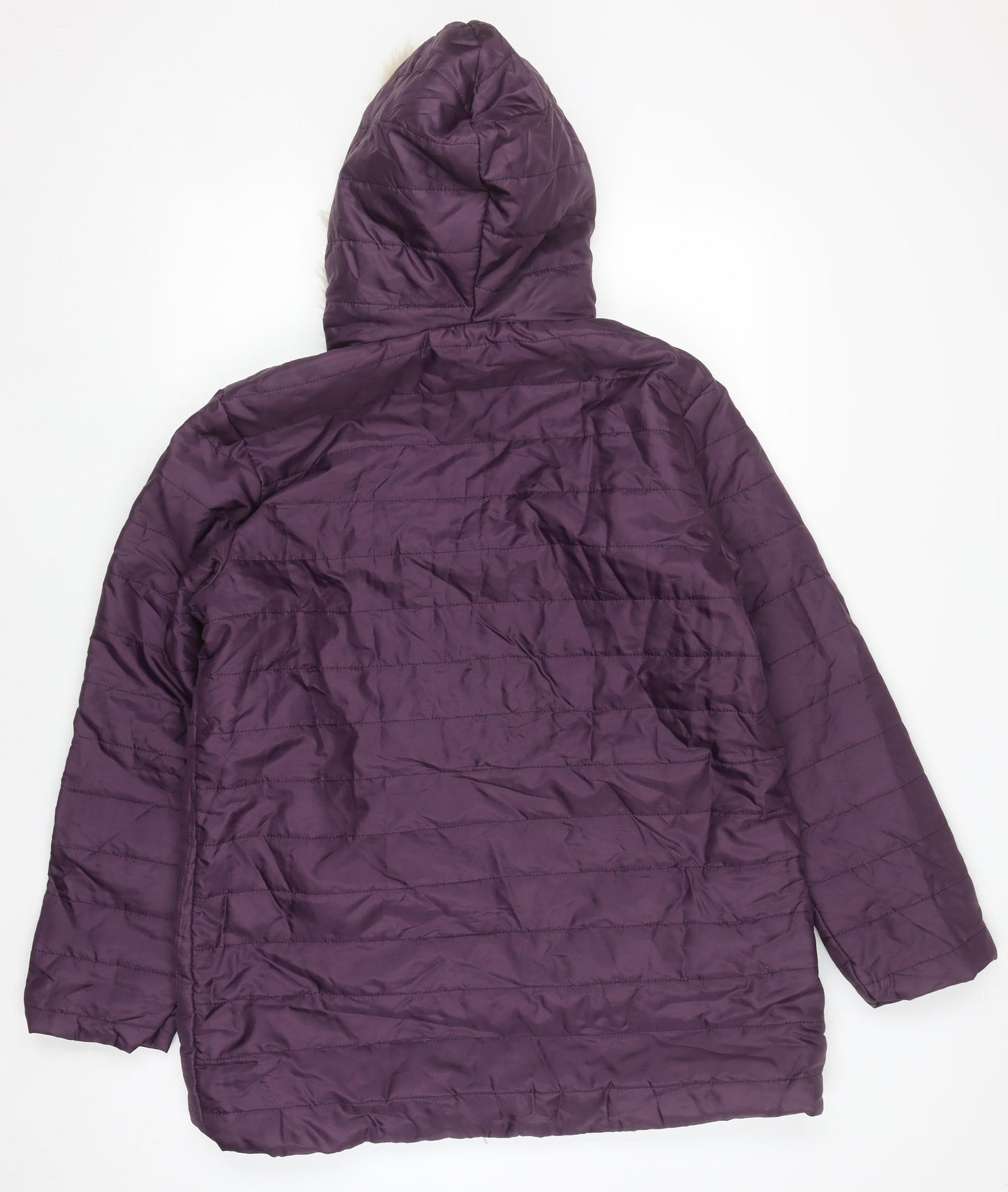 Womens UK Size S nathalie andersen Purple Puffer Jacket